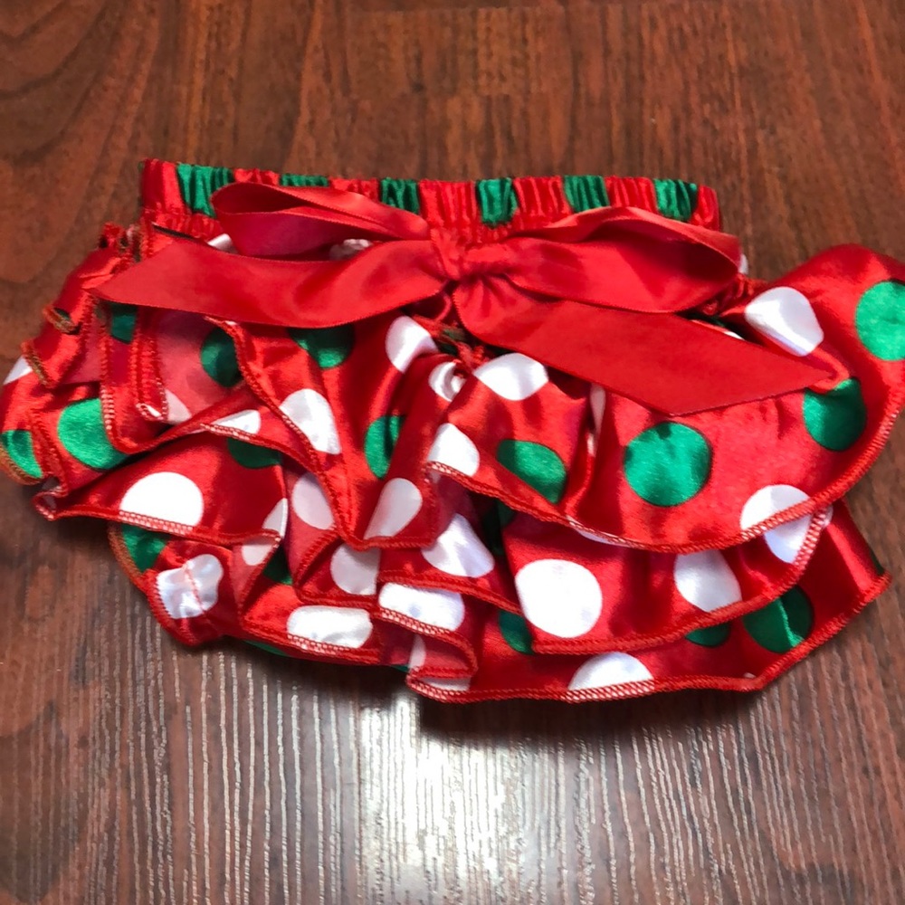 Baby Bloomer Christmas Ruffle Bottoms